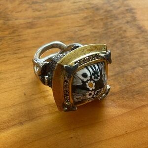 Alan k millefiori sterling silver